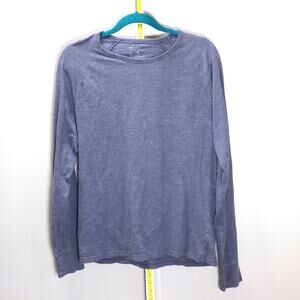 Gap Long Sleeve‎ Crewneck Tee Men’s L Blue Heather Soft Basic Layering Shirt